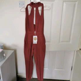 oh polly red jumpsuit